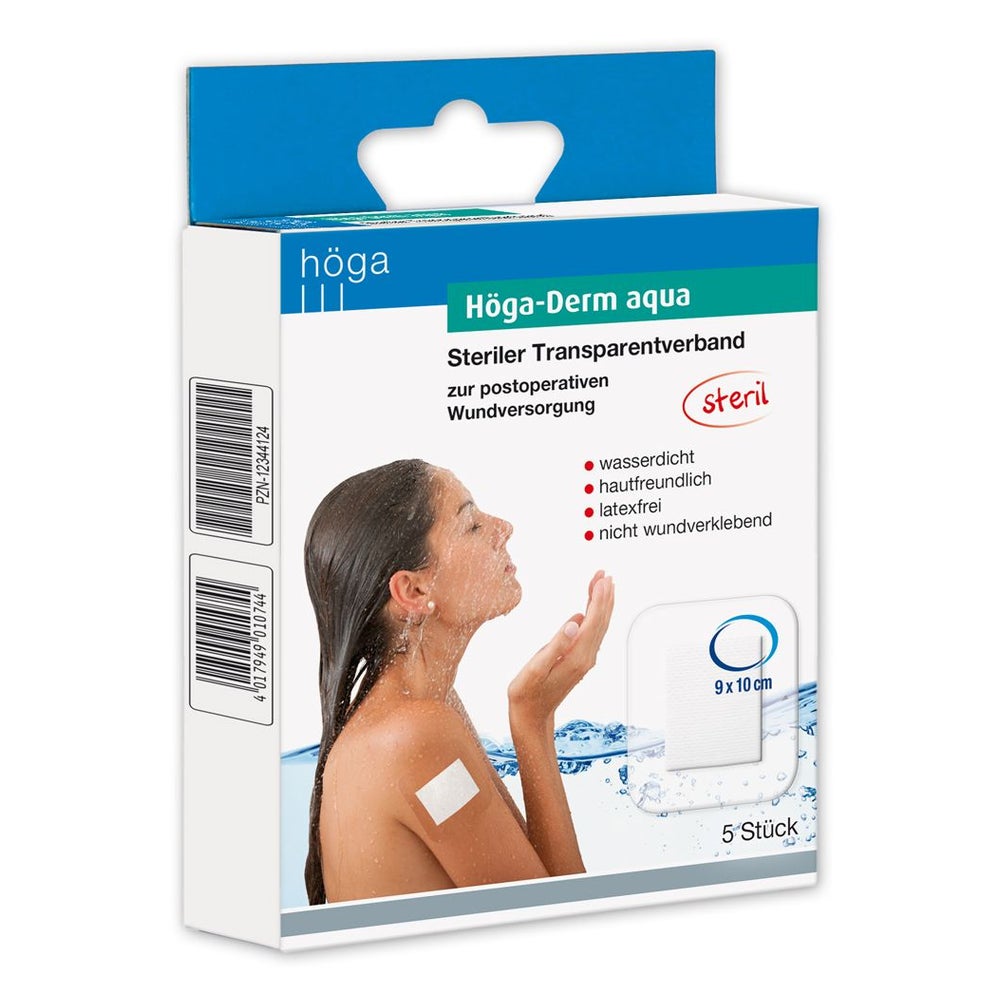 Höga-derm aqua Ste.transp.verb.m.wundauf 5 St