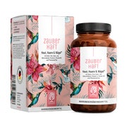Produktabbildung: Beauty Komplex für Haut, Haare und Nägel mit Biotin, Selen, Jod, Zink, Vitamin A, B2 & Siliciumdioxid - ZAUBERHAFT - 120 vegane Kapseln - NATURTREU® 120 St
