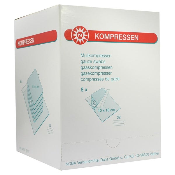NOBA Kompresse steril 32-lagig 10 cm x 10 cm P5 8 Stück 8X5 St
