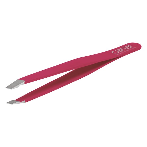 Haarpinzette, schräg, fuchsia, rostfrei, 9 cm 1 St