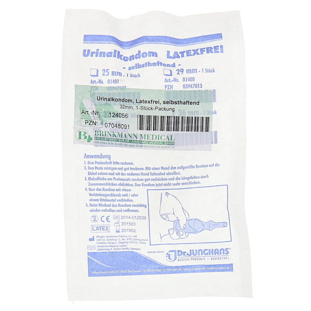 Urinalkondom 32 mm latexfrei selbsthafte 1 St