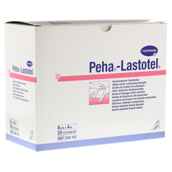 Hartmann Peha®-Lastotel Fixierbinde 20 Stück - 4 m x 8 cm / Packung = 20 Stück (80 m) 20 St
