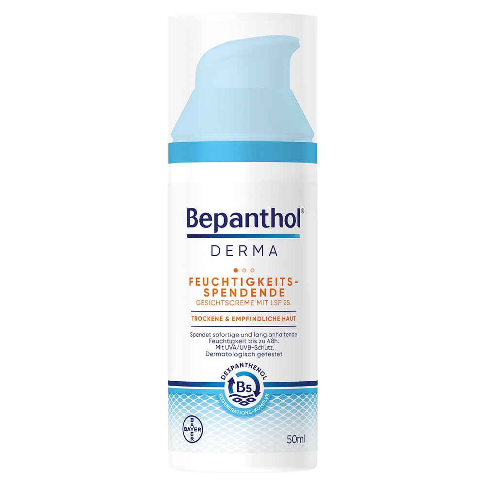 Bepanthol® DERMA Feuchtigkeitsspendende Gesichtscreme mit LSF 25, 50 ml Pumpflasche 1X50 ml