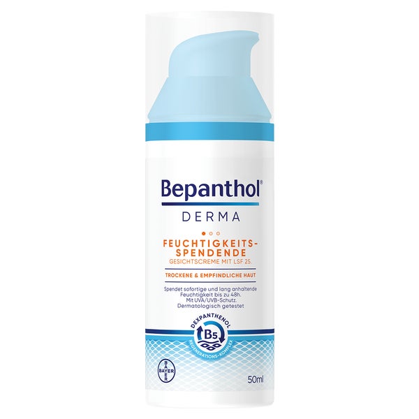 Bepanthol® DERMA Feuchtigkeitsspendende Gesichtscreme mit LSF 25, 50 ml Pumpflasche 1X50 ml