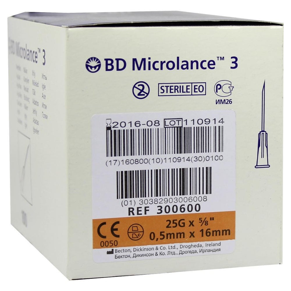 BD Microlance Kanüle 25 G 5/8 0,5x16 mm 100 St