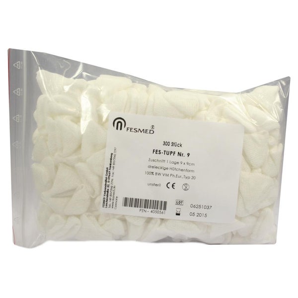 Mulltupfer Fes-tupf Nr.9 9x9 cm unsteril 300 St