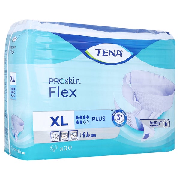 TENA ProSkin Flex Plus Inkontinenzvorlage mit Hüftbund XL, 30 Stück 30 St