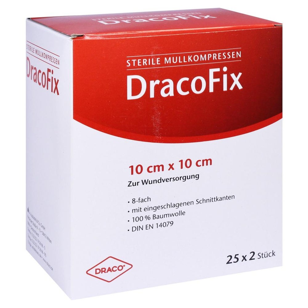 Dracofix PEEL Kompressen steril 10x10cm 8fach 25X2 St