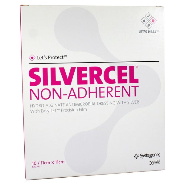 Silvercel non Adherent Kompressen 11x11 10 St