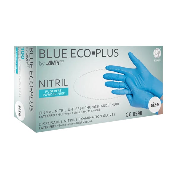 BLUE Eco-plus U.hands.nitril unster.pude 100 St 100 St