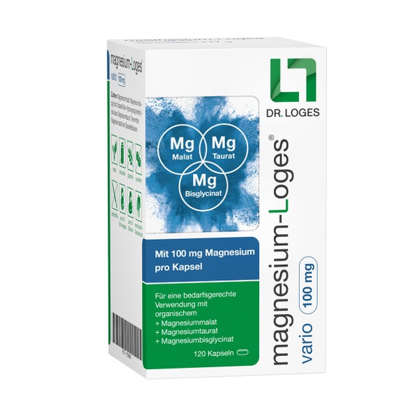 Magnesium-loges Vario 100 mg Kapseln 120 St