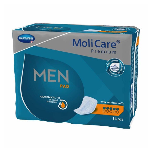 MoliCare Premium Men Pad, 5 Tropfen, 34 x 18 cm 12X14 St