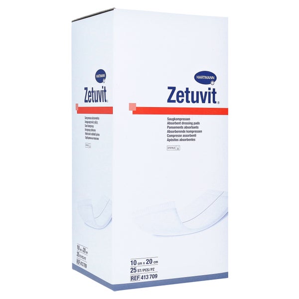 Zetuvit Saugkompressen Steril 10x20 cm 25 St