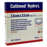 Cutimed Hydro L Hydrokolloidverband 7,5 x 7,5 cm dünn 10 St