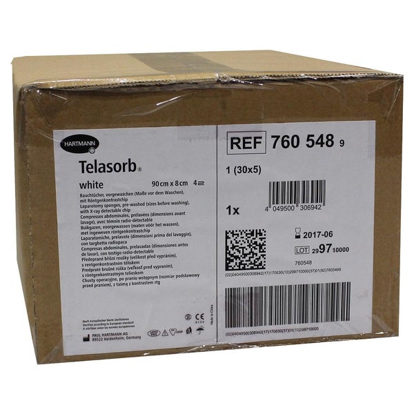 Telasorb Unsteril weiß 90x8 cm 4fach 30X5 St