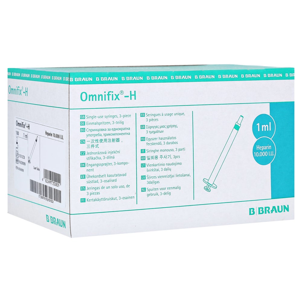 Omnifix Heparinspr.1 ml 10.000 I.E. late 100X1 ml