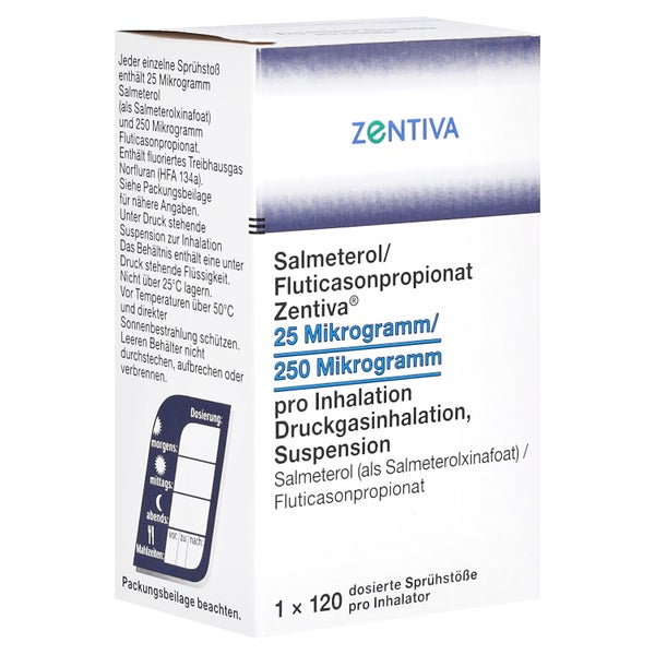 SALMETEROL/Fluticasonpropionat Zent.25/250µg 1 St