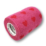 Produktabbildung: LisaCare selbsthaftende Bandage - Herzen Rosa - 7,5cm x 4,5m 1 St