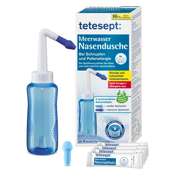tetesept Meerwasser Nasendusche Set|bei Schnupfen & Allergie 1 St