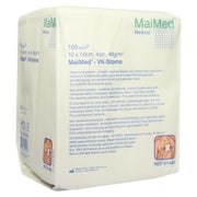 MaiMed VK Stoma Vlieskompressen 10 x 10 cm, 4-fach, 40 g/m², unsteril 100 St