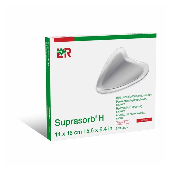 Lohmann & Rauscher Suprasorb H Hydrokolloid-Verband, steril, dünn - 1 Packung = 10 Stück, Maße: 10 x 10 cm 10 St