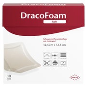 Dracofoam Haft Schaumstoff Wundauflage, 12,5 x 12,5 cm 10 St