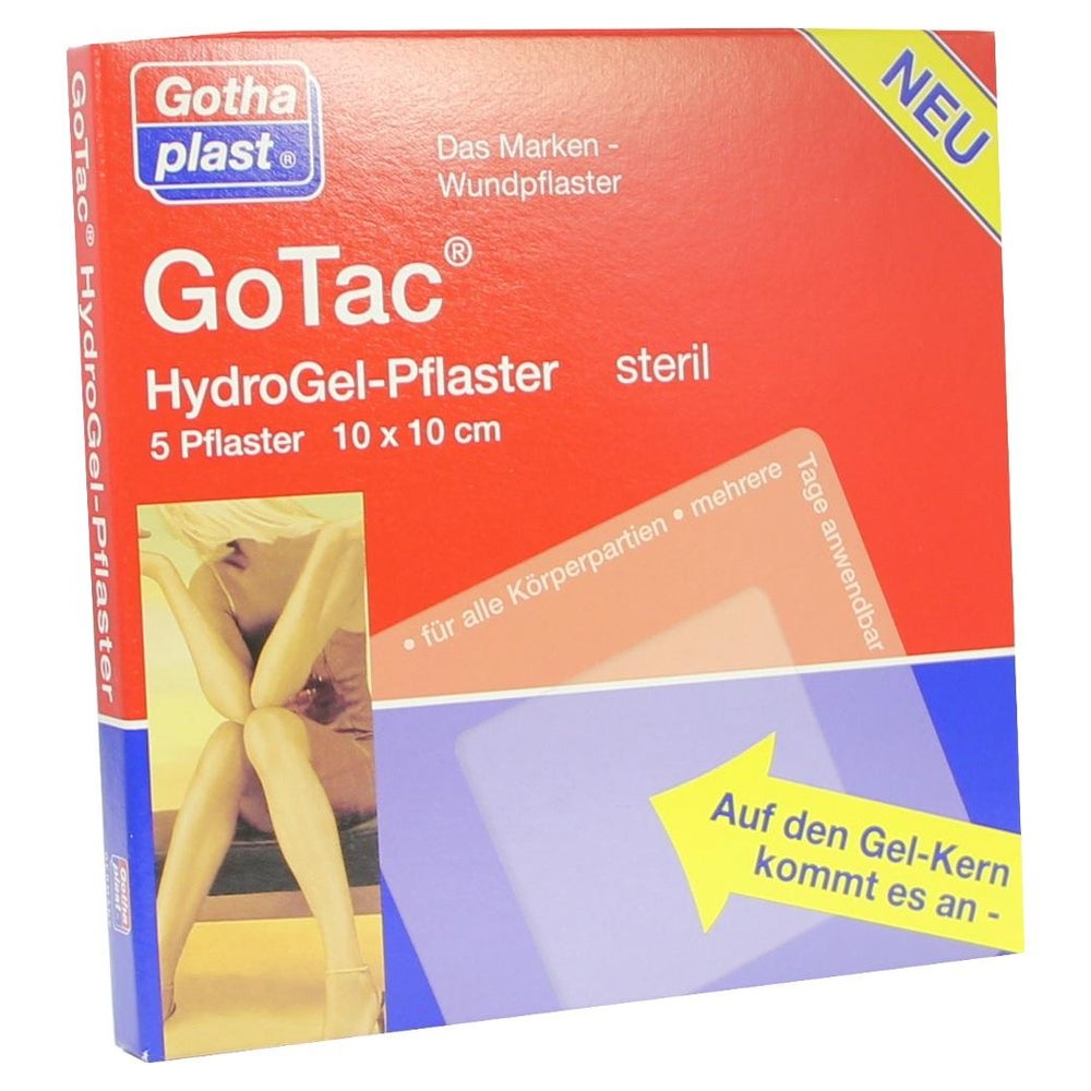 Gotac Hydrogel-pflaster L 10x10 cm steri 5 St