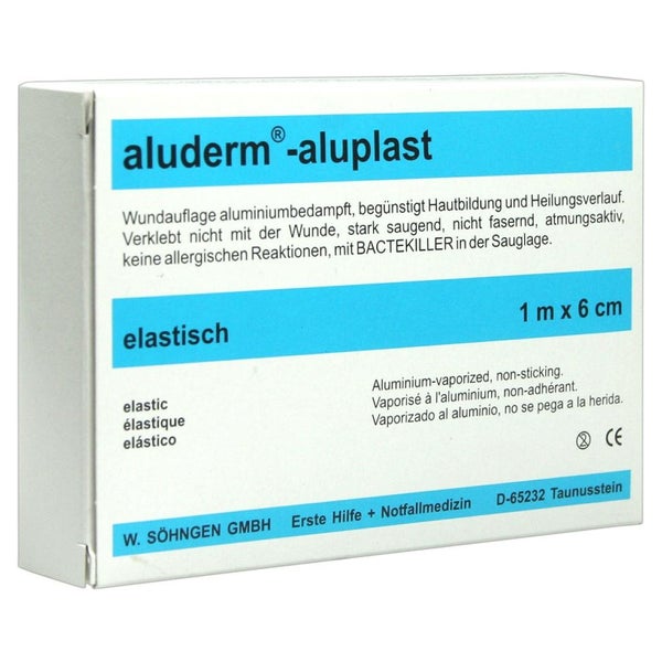 Söhngen aluderm-aluplast Wundverbandpflaster, 10 cm - 1 Packung = 10 Stück, 10 x 6 cm 1 St