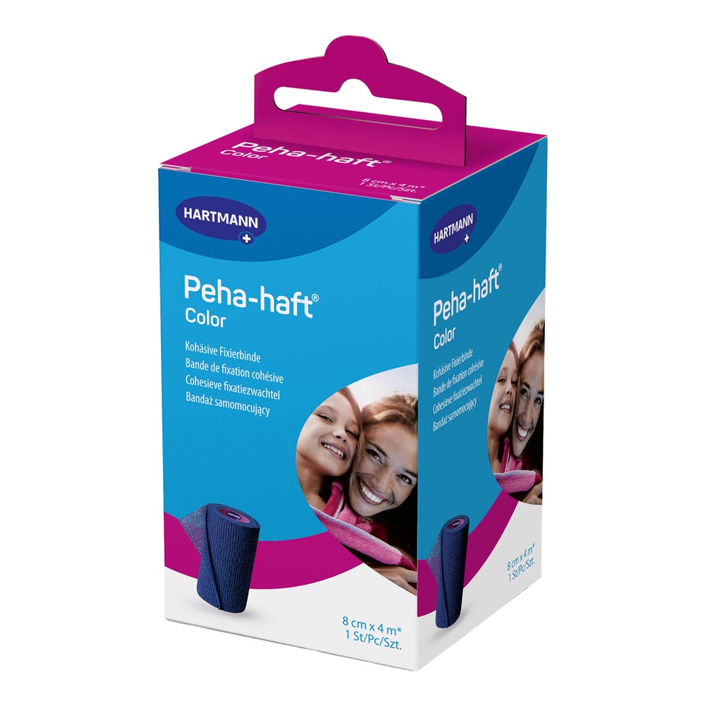 PEHA-HAFT Color Fixierbinde latexfrei 8 cm x 4m blau 1 St