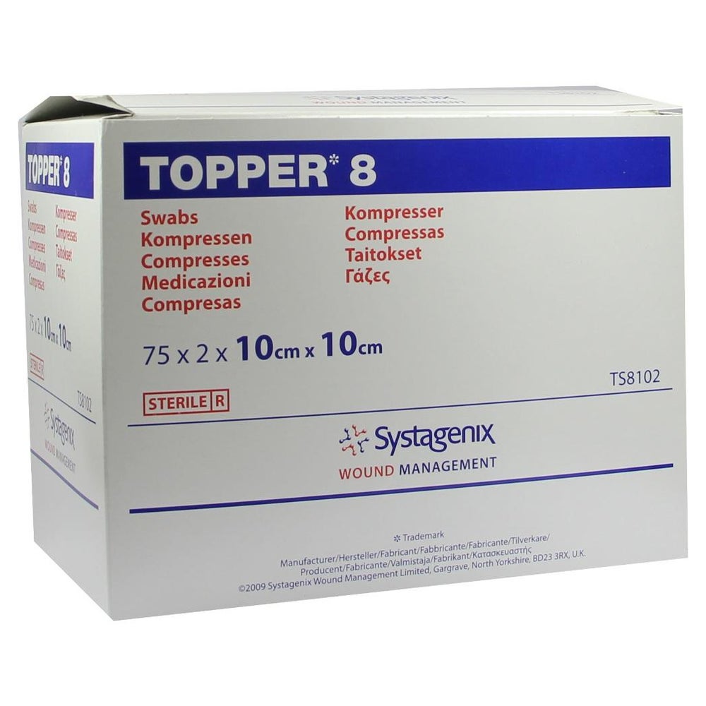 Topper 8 Kompressen 10x10 cm steril 75X2 St