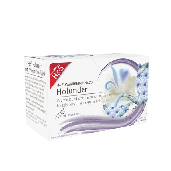 H&S Holunder M.vitamin C und Zink Filter 20X2,5 g