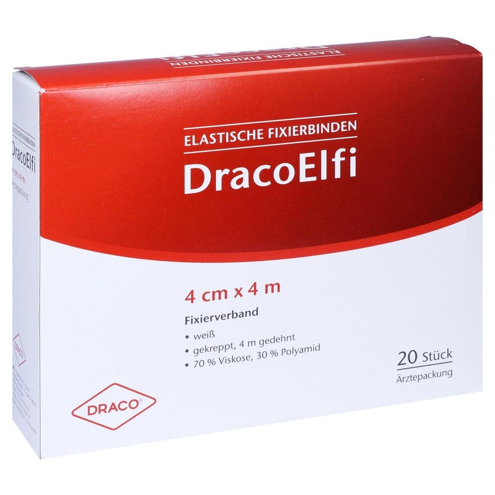 Dracoelfi Elastische Fixierbinde 4 cm x 4 m gekreppt 20 St