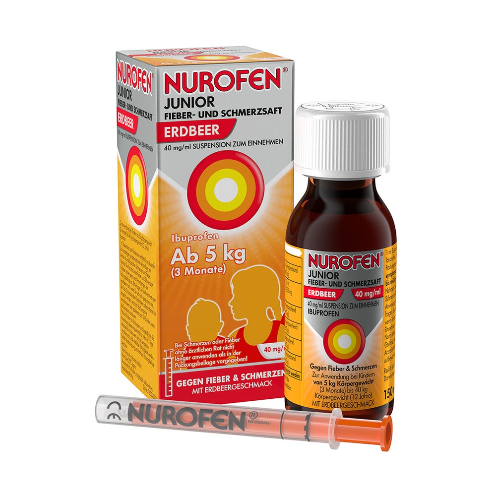 Nurofen Junior Fieber- & Schmerzsaft Erdbeer
