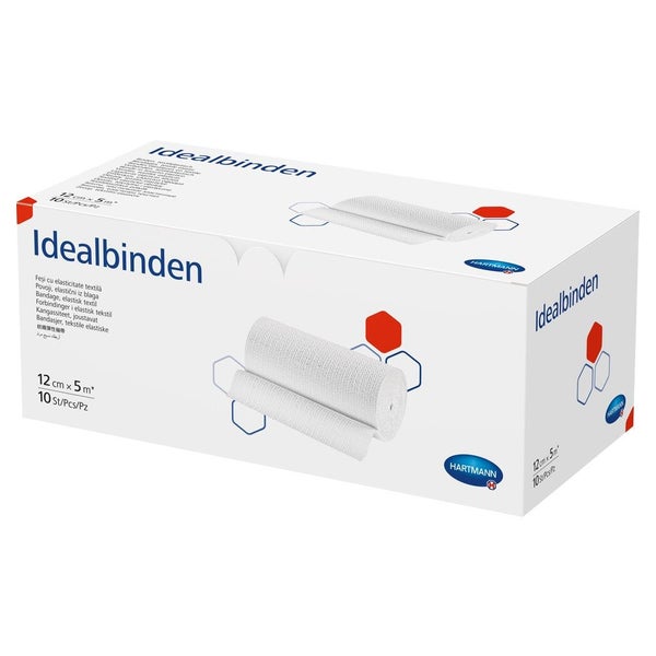 Hartmann Idealbinden ohne Verbandklammer 10 Stück - 12 cm x 5 m / Packung = 10 Stück, lose 10 St