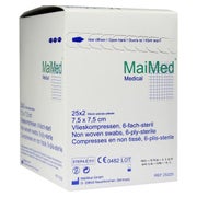 MaiMed Vlieskompressen steril 6-lagig 25 x 2 Stück - 7,5 x 7,5 cm 25X2 St