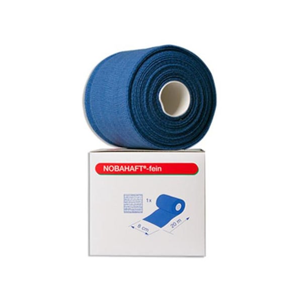 NOBA Nobahaft Fein kohäsive Fixierbinde 20 m x 6 cm - Blau 1 St