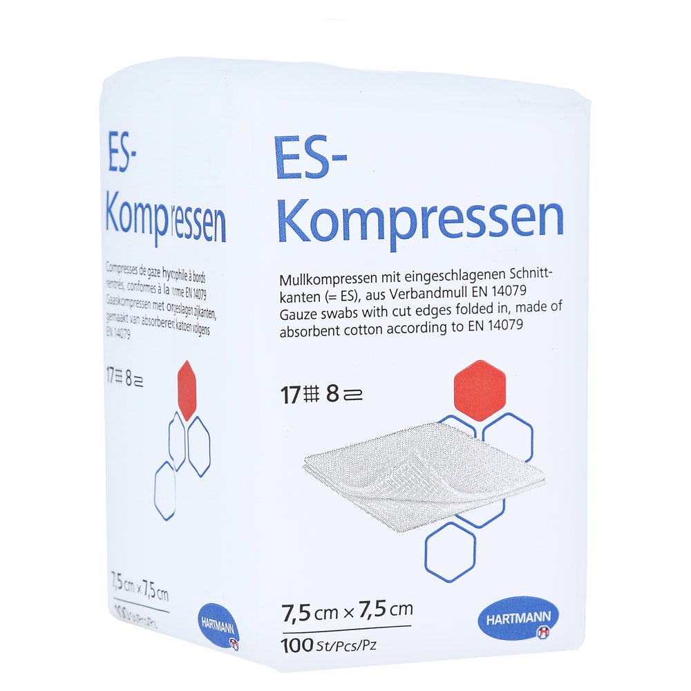 Es-kompressen Unsteril 7,5x7,5 cm 8fach 100 St