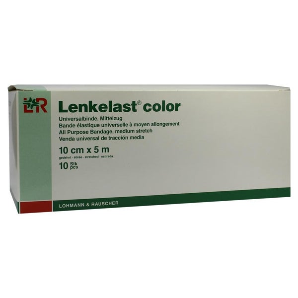 Lohmann Rauscher Lenkelast color Universalbinde - rot / 10 cm x 5 m 10 St