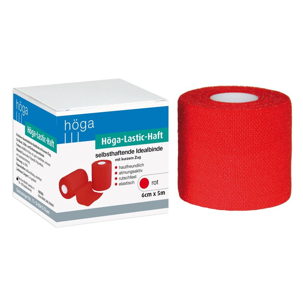 Höga-lastic-haft Binde 6 cmx5 m rot 1 St