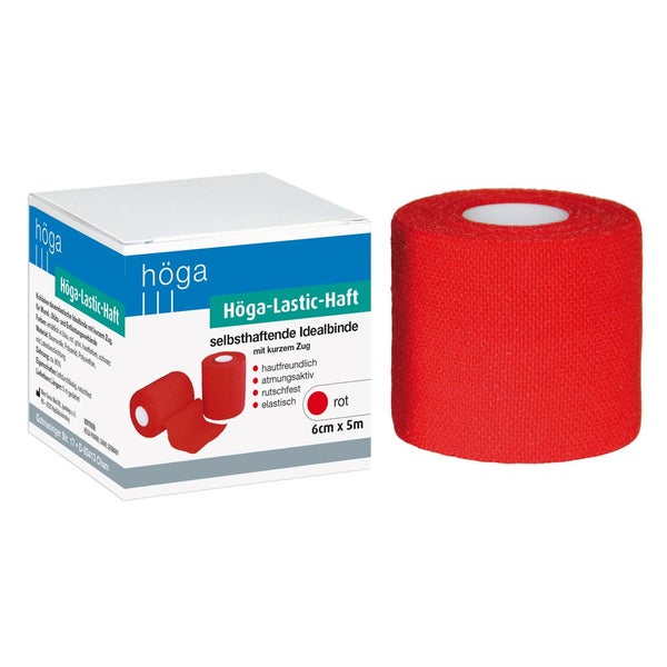 Höga-lastic-haft Binde 6 cmx5 m rot 1 St