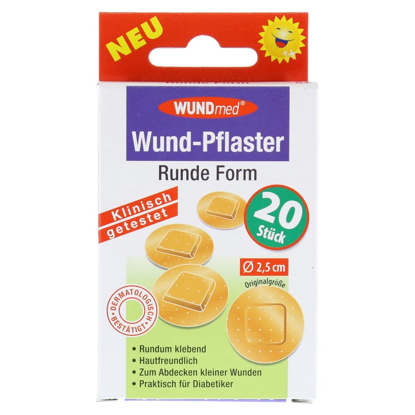 Wundpflaster 2,5 cm rund 20 St, 20 St online kaufen | DocMorris