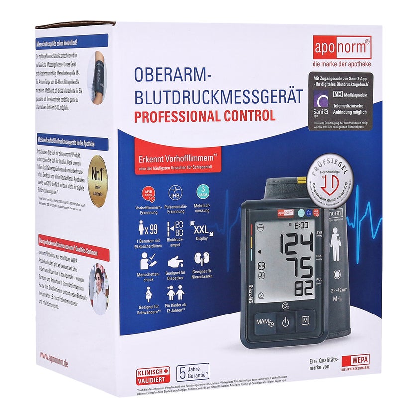 aponorm Professional Control Oberarm-Blutdruckmessgerät 1 St online ...