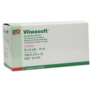 Produktabbildung: Lohmann Rauscher Vliwasoft Vliesstoffkompresse 4 - fach steril 75 x 2 Stück - 5 x 5 cm 150 St