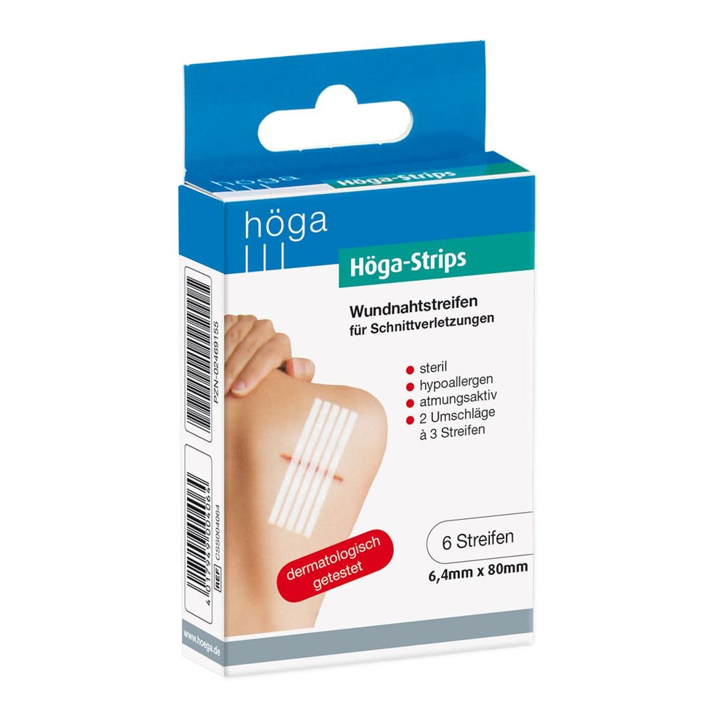 Wundnahtstreifen Höga-strips 6,4x80 mm 2X3 St