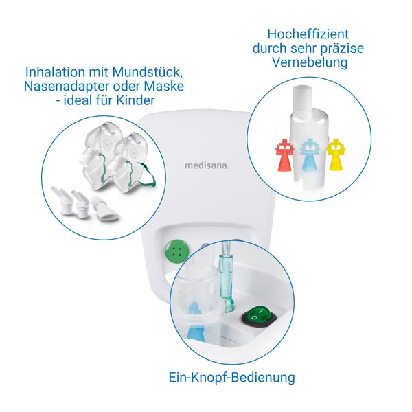 medisana IN 500 Inhalator mit Mundstück und Maske 1 St online kaufen