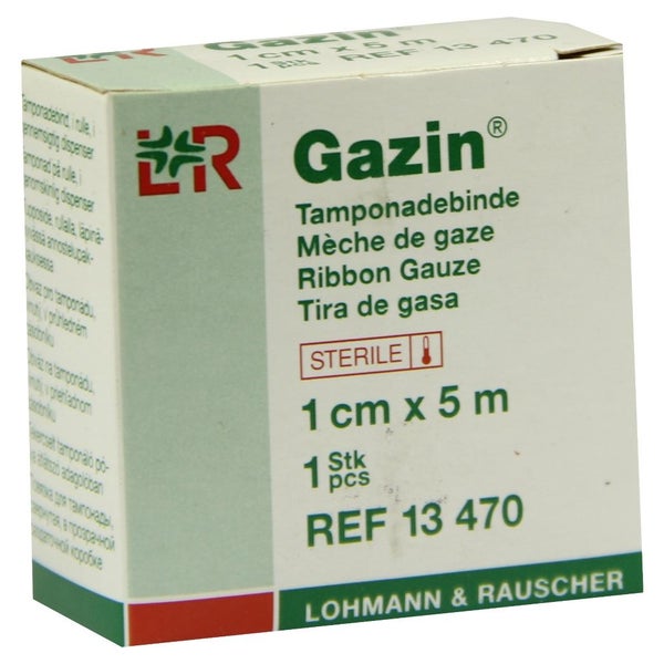 Lohmann Rauscher Gazin Tamponadebinde steril gerollt - 1 cm x 5 m 1 St