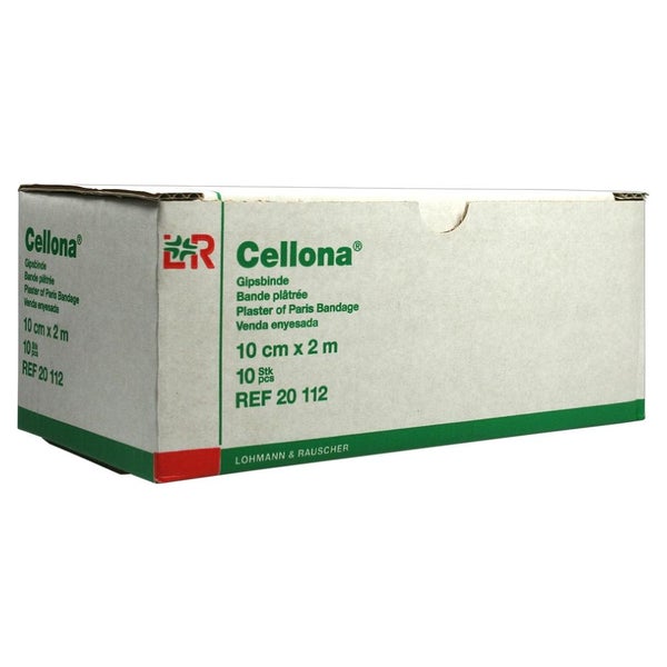 Lohmann Rauscher Cellona Gipsbinde einzeln verpackt 10 Stück - 10 cm x 2 m 10 St
