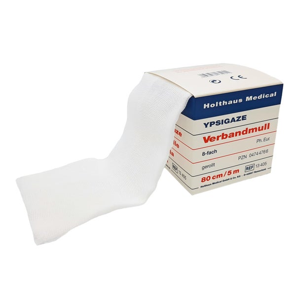 Holthaus Medical YPSIGAZE Verbandmull, 8-fach - 1 Rolle à 5 Meter 1 St