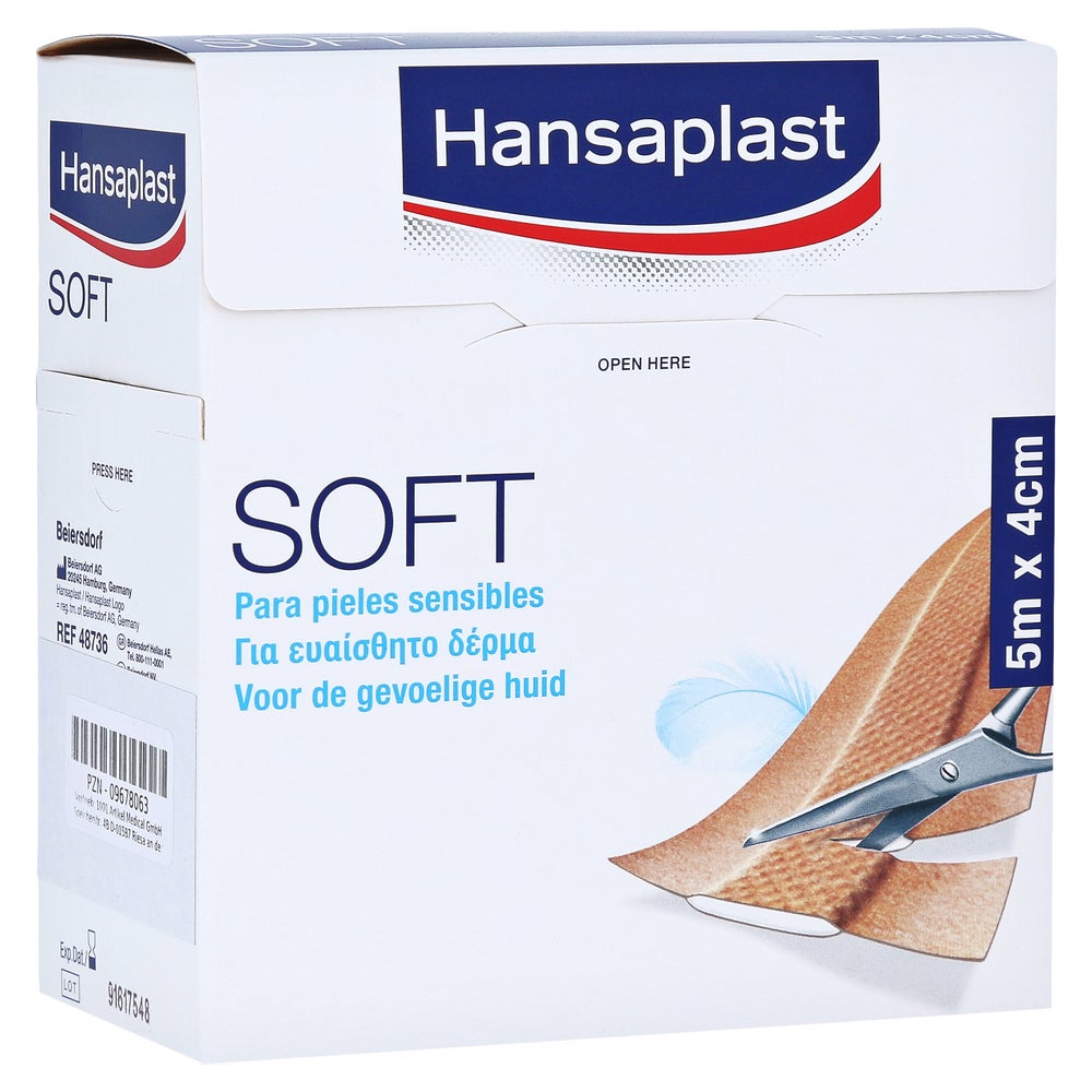 Hansaplast Soft Pflaster 4 cmx5 m Rolle 1 St