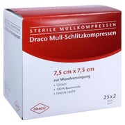 Schlitzkompressen Mull 7,5x7,5 cm steril 25X2 St